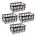 Rebrilliant Metal Basket Set Metal in Black | 4.92 H x 6.89 W x 11.02 D in | Wayfair 5D69570C024644B2A7F8816D40BBD597