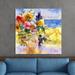 Lark Manor™ Abdouallah Wrapped Canvas Print Canvas, Solid Wood in Blue/Green/Yellow | 8 H x 8 W x 1.5 D in | Wayfair