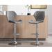 Everly Quinn Tierone Swivel Adjustable Height Stool Metal in Gray | Wayfair 2BF4B27EC2EF4C9A8A23AEE14C14A48C