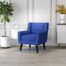 Armchair - Corrigan Studio® 29.1" Wide Tufted Linen Fabric Armchair Linen/Fabric in Blue | 35.04 H x 29.1 W x 28.35 D in | Wayfair