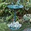 Carotex Talavera Solar Birdbath Plastic in Green | 26.4 H x 12.6 W x 12.6 D in | Wayfair NYP-4