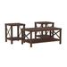 Gracie Oaks Letio 3-piece Rustic Wood & Metal Accent Table Set - Dark Walnut | Wayfair 6751220341104371A2767713882C6EB0