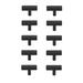 Dior Matte Black T Bar Pull Multipack (set of 10) - Elegant Lighting PL402-1-MB-10PK