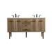 60 inch single bathroom vanity in natural oak - Elegant Lighting VF48060DNT