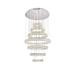 Monroe 40 inch LED seven ring chandelier in chrome - Elegant Lighting 3503G7LC