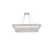 Monroe 50 inch LED double rectangle pendant in chrome - Elegant Lighting 3504G50L2C