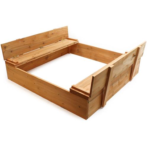 Sandkasten Klappdeckel Sandkiste Sitzbank Sandbox Holz