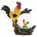 Q-Max 4.25"H Rooster Glitter Snow Globe Statue Decoration Figurine