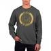 Men's Uscape Apparel Black Cal State Long Beach The Pigment Dyed Fleece Crew Neck Sweatshirt