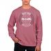 Men's Uscape Apparel Maroon Montana Grizzlies Pigment Dyed Fleece Crew Neck Sweatshirt