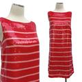 Kate Spade Dresses | Kate Spade Red Pink Stripe Sequin Shift Cocktail Dress | Color: Pink/Red | Size: 2