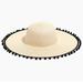 J. Crew Accessories | J. Crew Straw Hat With Pom-Poms | Color: Black/Cream | Size: Os