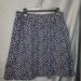 J. Crew Skirts | J Crew Womens Pleated Navy Blue With White Polkadot Midi Skirt Size 10 | Color: Blue/White | Size: 10