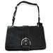 Coach Bags | Black Coach Purse Genuine Leather Shoulder Bag W/ Metallic Buckle | Color: Black | Size: Os