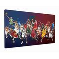 M2M Prints Canvas Print Basketball Themed Legend Players From NBA Michael Jordan LeBron James Shaquille O'Neal Kevin Durant Kobe Bryant And More (20x12)