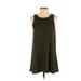 Forever 21 Casual Dress - A-Line Scoop Neck Sleeveless: Green Print Dresses - Women's Size Small