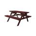 A&L Furniture Rectangular Outdoor Picnic Table Plastic | 60 W x 55 D in | Wayfair 5301-CHERRYWOOD-WITHHOLE