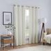 Eclipse Khloe 100% Absolute Zero Blackout Solid Textured Thermaback Curtain Panel Metal in White | 84 H x 40 W in | Wayfair 22716802706