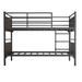 Spinal Solution Metal Bunk Bed, Heavy Duty Sturdy Frame, Good for Commercial Use, Camps & Shelter, 33", Black Wood/Iron in Brown/Gray | Wayfair