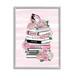 Stupell Industries Fashion Style Elegance Phrases Glamourous Flowered Bookstackoversized Wall Plaque Art By Martina Pavlova in Pink | Wayfair