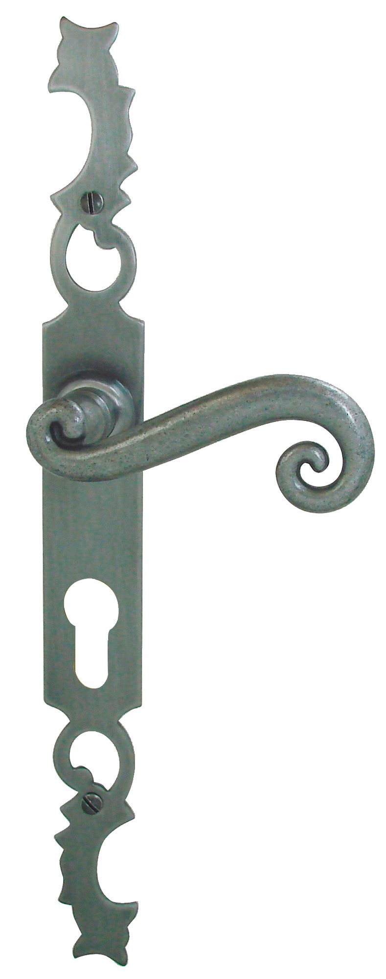 Ensemble sur plaque AQUITAINE clé I finition fer époxy grisé BOUVET ES45IA3R