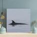 Rosecliff Heights Black Whale In The Middle Of The Sea - Wrapped Canvas Painting Canvas in Black/Gray | 12 H x 12 W x 2 D in | Wayfair