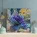 Rosecliff Heights Black & White Fish In Water 14 - Wrapped Canvas Painting Canvas in Black/Indigo/Yellow | 16 H x 16 W x 2 D in | Wayfair