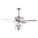 Warehouse of Tiffany Kayla 52 Inch Chrome Candle Light Ceiling Fan w/ Remote in Gray | 27.56 H x 52 W x 52 D in | Wayfair CFL-8500REMO/CH