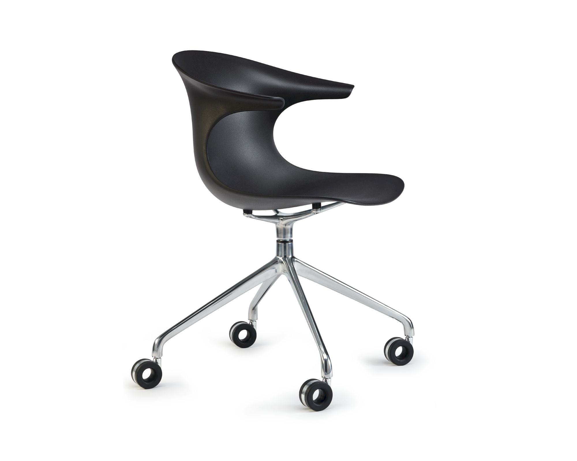 infiniti »LOOP MONO« Swivel mit Rollen Designer-Stuhl AL07 poliert / IP7608U Marsala Image