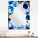 Designart 'Woman Eye with Fractal Flowers' Floral Printed Wall Mirror