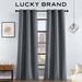 Lucky Brand Sondra Textured Leaf Pattern Blackout Grommet Window Curtain Panel Pair with Tiebacks