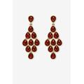 Women's Gold Tone Pear Cut Simulated Birthstone Earrings by PalmBeach Jewelry in January