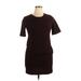 Ann Taylor LOFT Outlet Casual Dress - Bodycon: Burgundy Print Dresses - Women's Size Medium