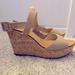 J. Crew Shoes | J Crew Nude Wedge Sandals | Color: Cream/Tan | Size: 10