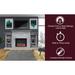 Sanoma 72 In. Electric Fireplace in White with Built-in Bookshelves and a Multi-Color LED Flame Display - Cambridge CAM7233-1WHTLED