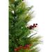 2-Ft. Newberry Pine Artificial Tree with Battery-Operated Multi-Colored LED String Lights - Fraser Hill Farm FFNP028-6GRB