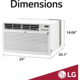 10,000 BTU 230V Through-the-Wall Air Conditioner with 11,200 BTU Supplemental Heat Function - LG LT1037HNR