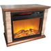 Lifesmart 10.6" W Electric Fireplace Marble/Stone in Brown/Gray | 19.2 H x 23.6 W x 10.6 D in | Wayfair FP1215