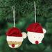 The Holiday Aisle® 2 Piece Ornament Set Fabric in Red/White | 3.7 H x 3.5 W x 3.5 D in | Wayfair 7693C7D211DA45FE9FD9F14F742C5386