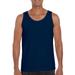 Gildan 64200 Men's Softstyle Tank Top in Navy Blue size Small | Cotton G642