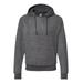 J America 8709 Flip Side Pullover Hooded Sweatshirt in Charcoal Heather size Medium | Cotton/Polyester Blend JA8709, 8709JA