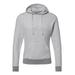 J America 8709 Flip Side Pullover Hooded Sweatshirt in Grey Heather size Large | Cotton/Polyester Blend JA8709, 8709JA