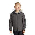 Sport-Tek YST56 Youth Waterproof Insulated Jacket in Graphite Grey size XL | Polyesterfill