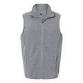 Burnside B3012 Men's Polar Fleece Vest in Heather Grey size 4XL | Polyester 3012