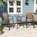 VredHom 3-Piece Outdoor Aluminum Patio Bar Table and Chair Set - 21.65" W x 25.59" D x 43.31" H