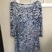 Lilly Pulitzer Dresses | Lilly Pulitzer Sophie Upf 50+ Dress Navy Pineapple M | Color: Blue/White | Size: M