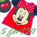 Disney Shirts & Tops | Disney Baby Minnie Mouse Short Ruffle Sleeve Red Black T-Shirt Size 3-6 Months | Color: Black/Red | Size: 3-6mb