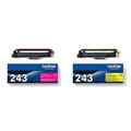 Brother TN-243M Tonerkassette, Magenta & TN-243Y Tonerkassette (für DCP-L3510CDW, DCP-L3550CDW, HL-L3210CW, HL-L3230CDW, HL-L3270CDW, MFC-L3710CW, MFC-L3730CDN, MFC-L3750CDW und MFC-L3770CDW) gelb