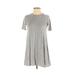 BCBGeneration Casual Dress - A-Line: Gray Print Dresses - Women's Size X-Small