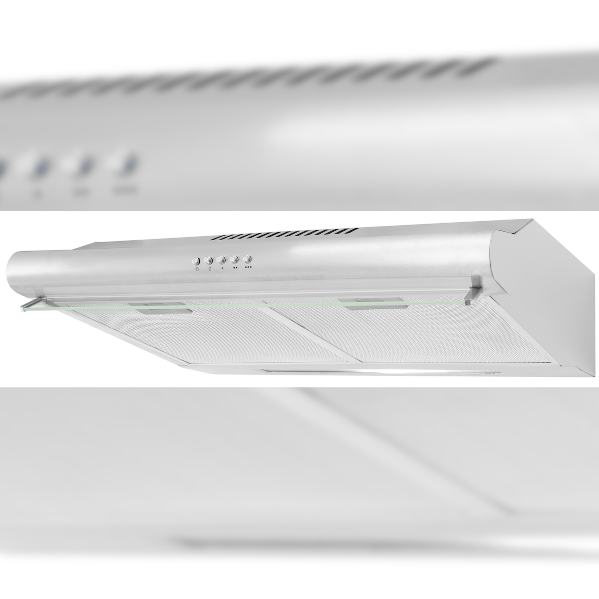 Exquisit UBH 20-2.1 MI Unterbauhaube - Ab- und Umluft-Betrieb, 60er Breite, Edelstahl Image